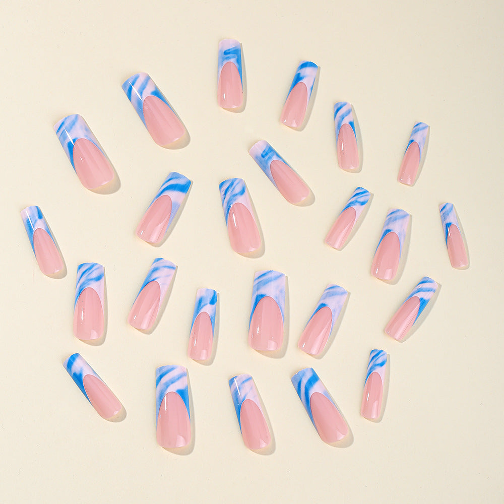 Marble Tip Acrylic Nail Set Bowlift