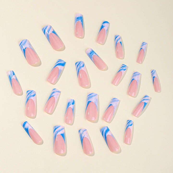 Marble Tip Acrylic Nail Set Bowlift