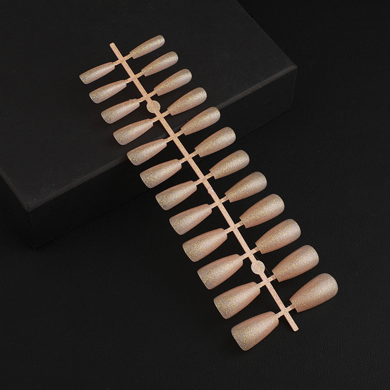 Artificial Nail Set with Elegant Glitter Effect Bowlift