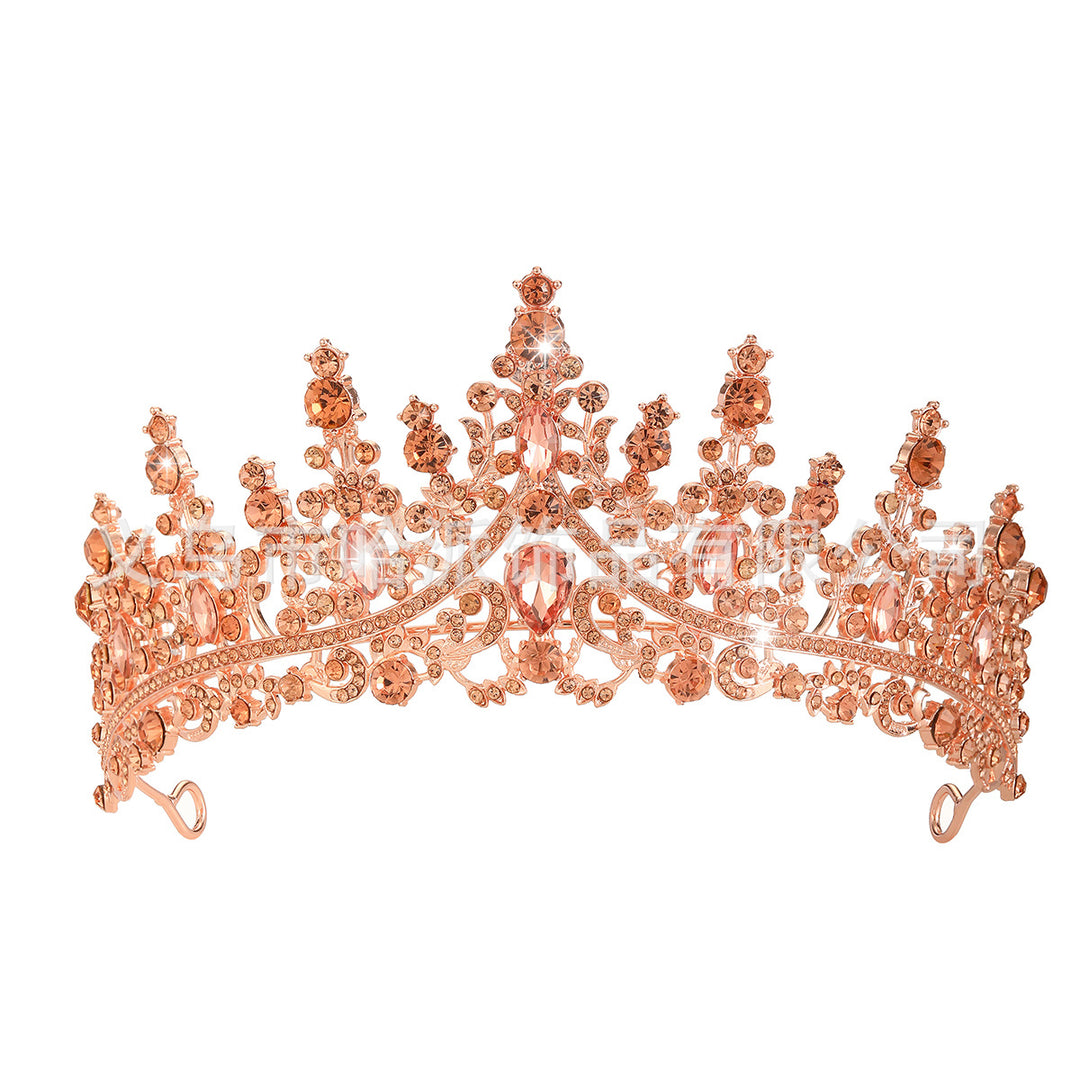 Ladies Rhinestone Tiara with Sparkling Gemstones Bowlift