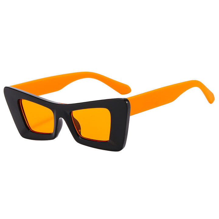 Ladies eye-catching designer sunglasses with modern prism frame Bowlift