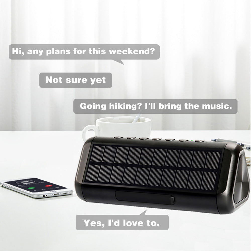 Portable Bluetooth speaker with solar charging function Bowlift
