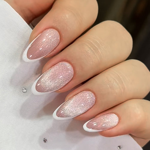 Artificial nail set with elegant glitter effect Bowlift