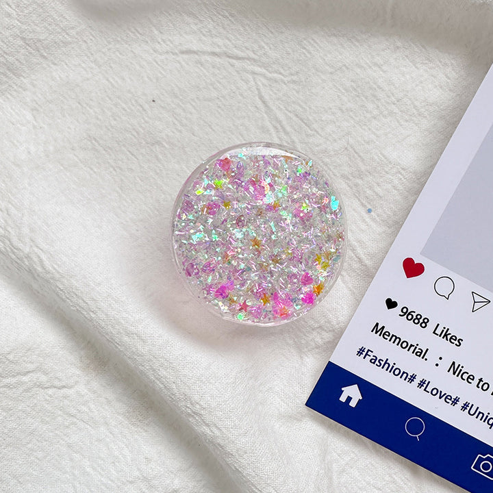 Sparkly Resin Phone Holder And Stand With Full Rotation Base