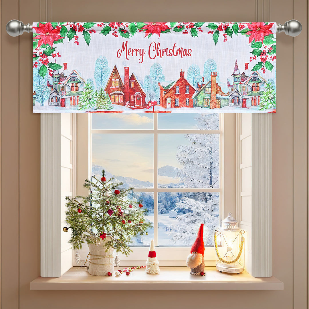 Festive Holiday Window Valance