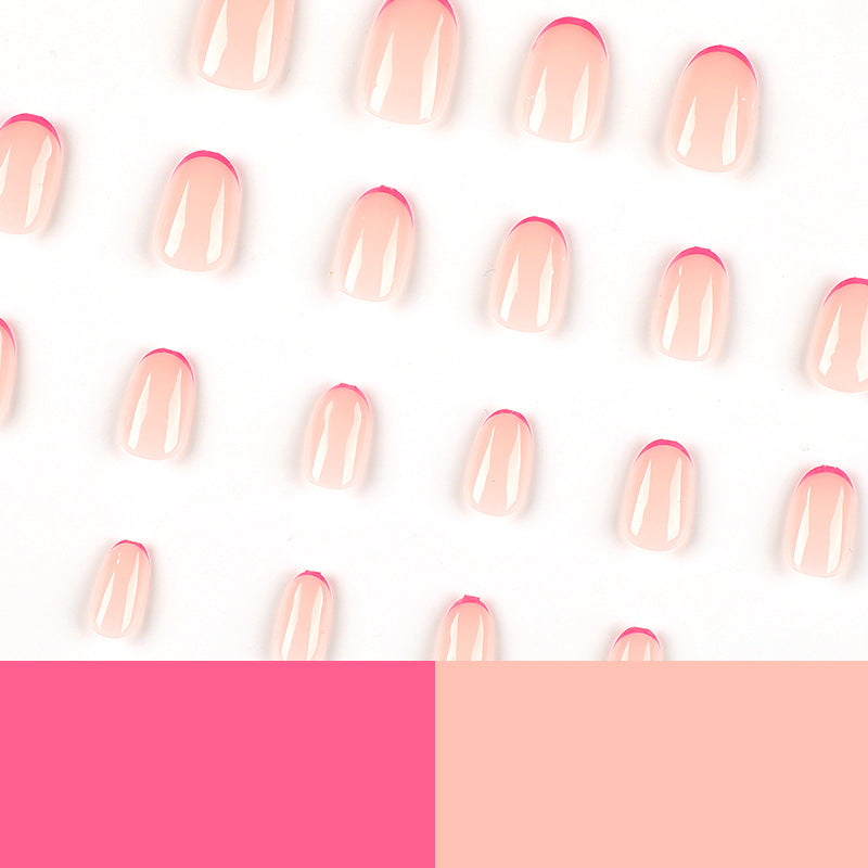 Artful Nail Extensions with Gradient and Accents Bowlift