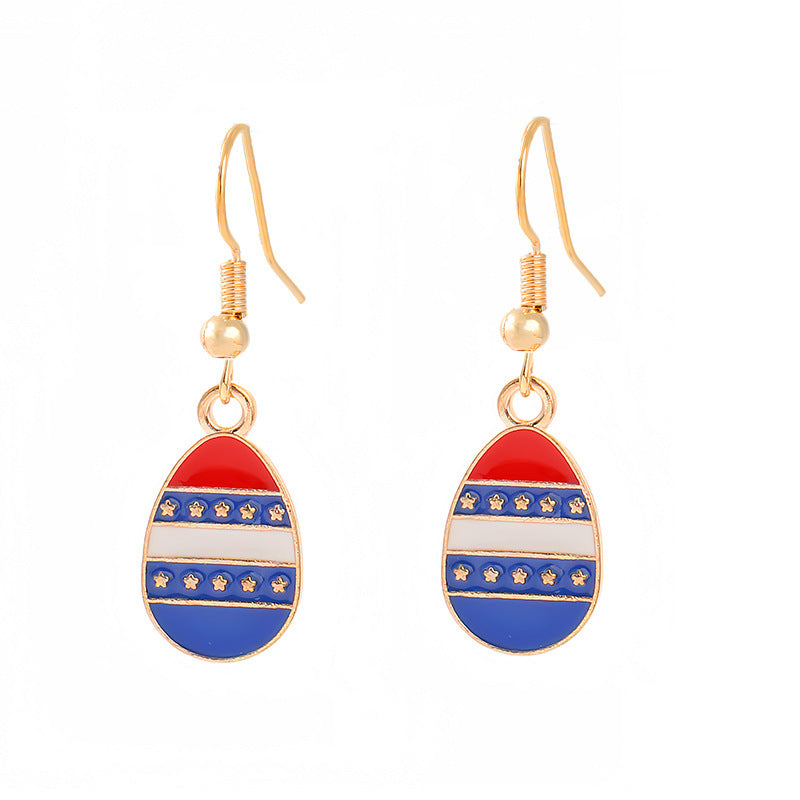 Women nan enamel horseshoe earrings with star motif and fishhook closure Bowlift