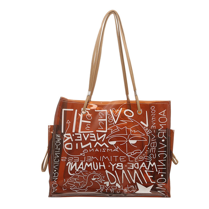 Trendy Graphic Print Tote Bag