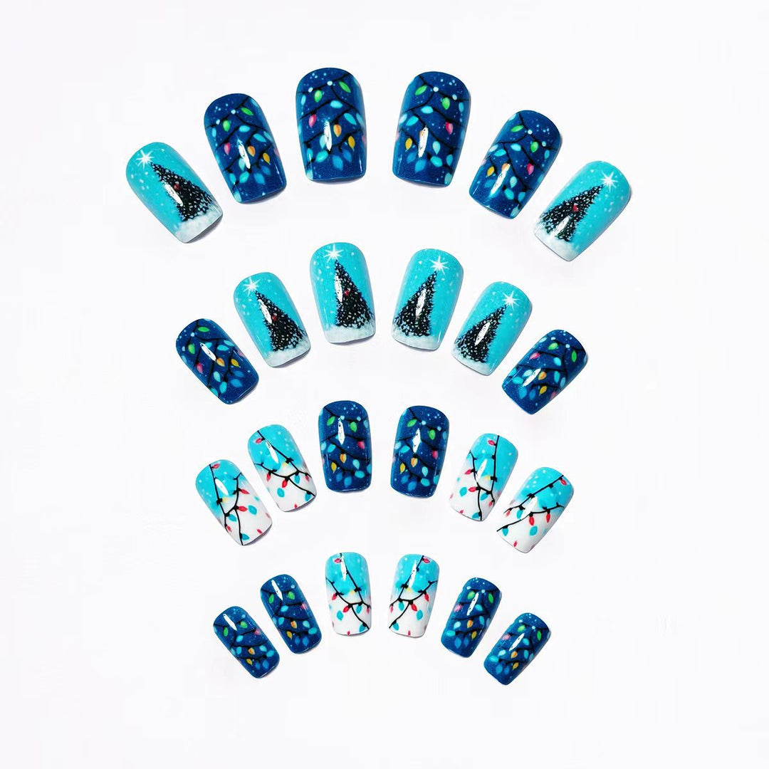 Artificial nails with festive Christmas motif Bowlift