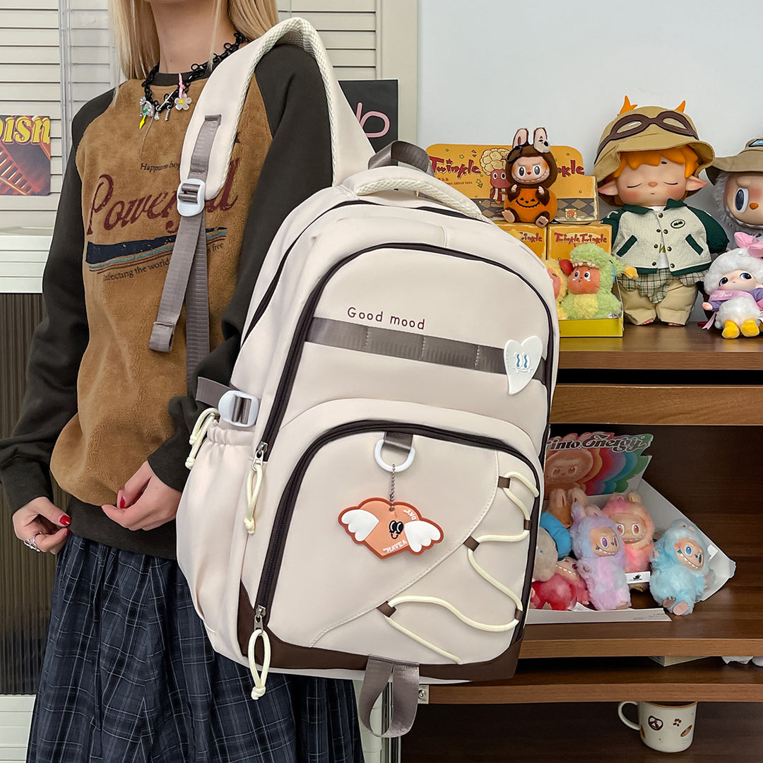 Backpack with Stylish Design and Practical Exterior Pockets Bowlift