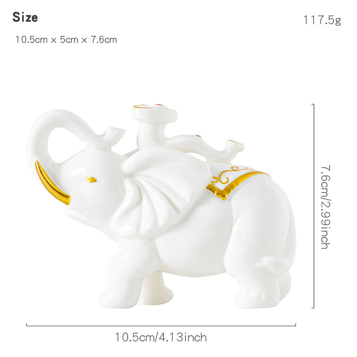 Elegant elephant figurine made of high-quality ceramic Bowlift