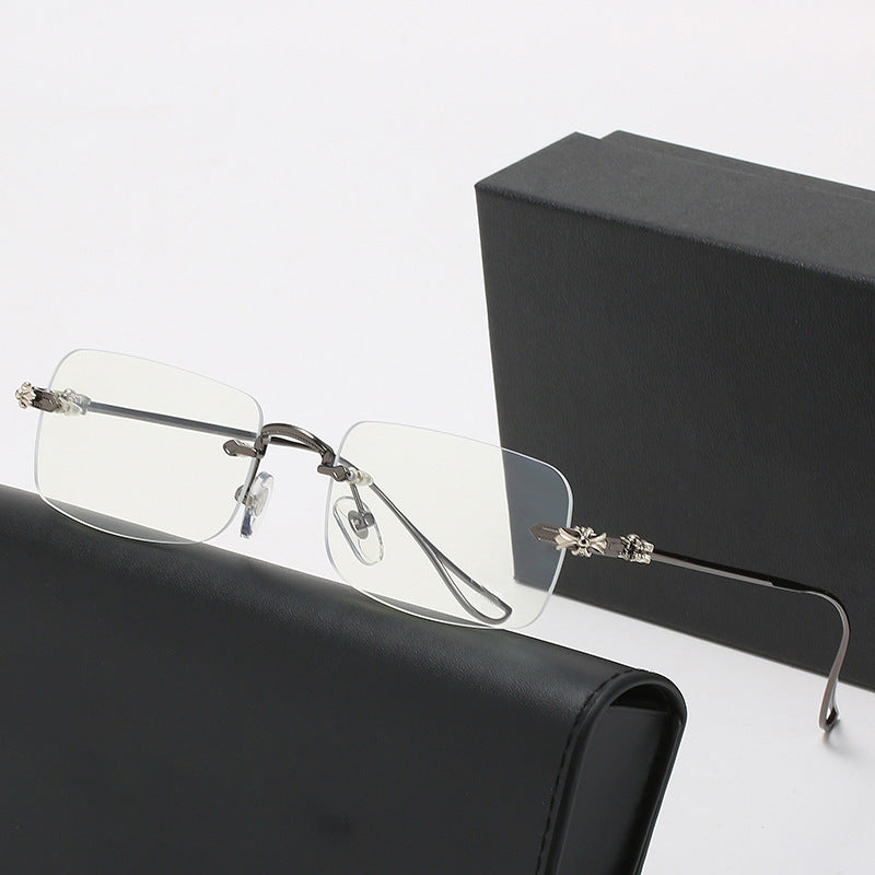 Ladies fashionable correction glasses with elegant square frame and decorated temples Bowlift
