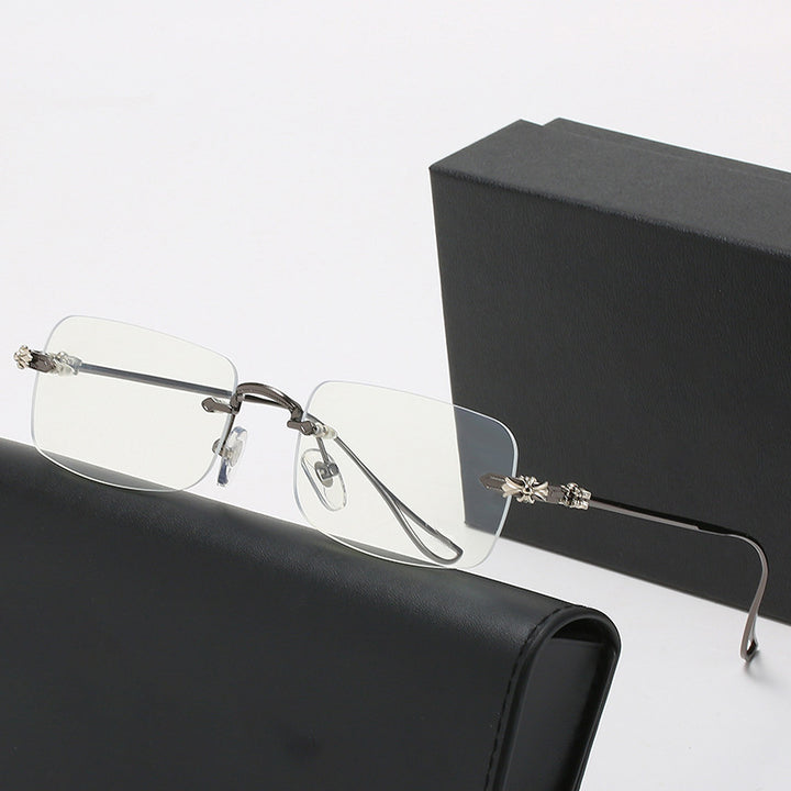 Ladies fashionable correction glasses with elegant square frame and decorated temples Bowlift