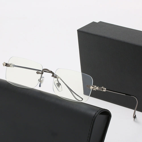 Ladies fashionable correction glasses with elegant square frame and decorated temples Bowlift