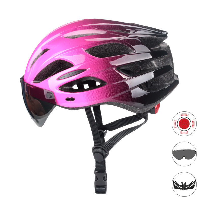 Aerodynamic Cycling Helmet with Integrated Visor Bowlift