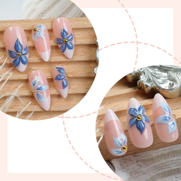 Creative nail art set with elaborate flower designs Bowlift