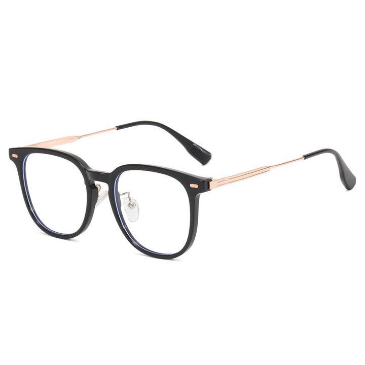 Women's clear rectangular glasses with delicate metal frame Bowlift
