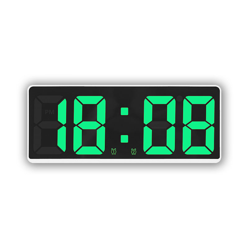 Digital LED alarm clock with large, light blue display and snooze function Bowlift