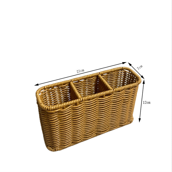 Stylish Rectangular Woven Storage Organizer Bowlift