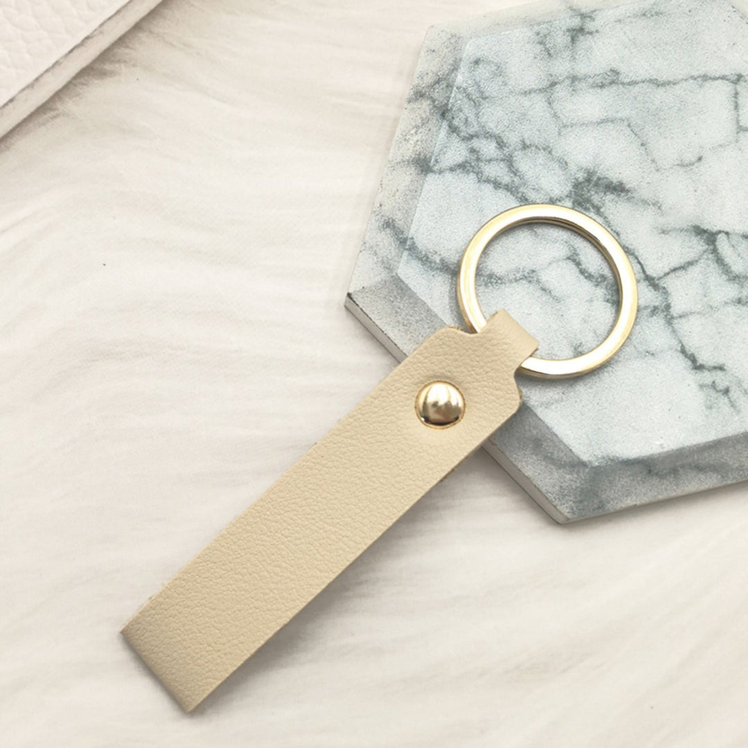 Unisex keychain with elegant artificial leather design Bowlift