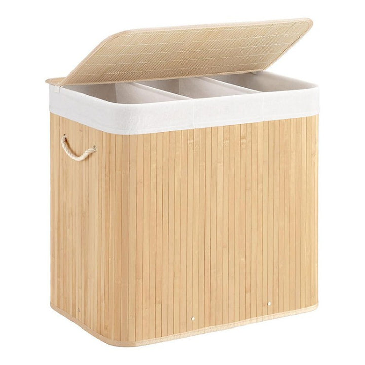 Bamboo Laundry Sorting Bin with Various Compartments Bowlift