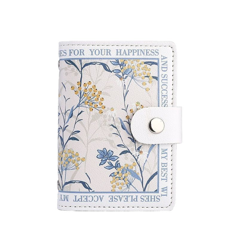 Floral Print Zippered Wallet Bowlift