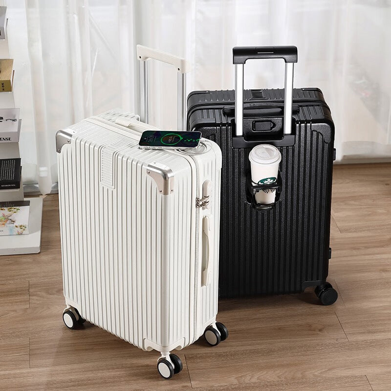 Unisex Durable Expandable Hard-Shell Luggage Bowlift