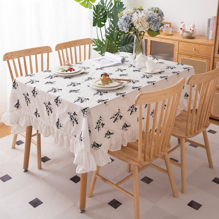 Decorative Ruffled Tablecloth