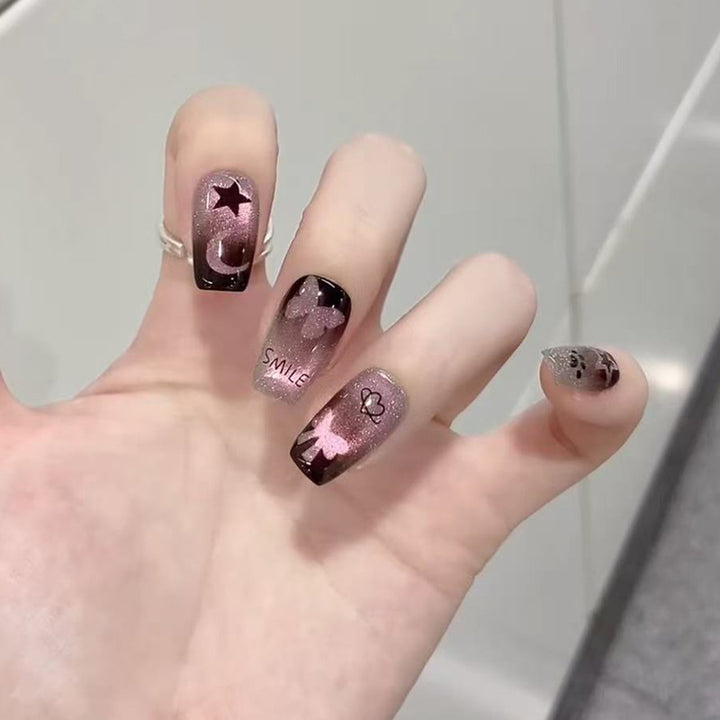 Decorative Graphic Press-On Nails Bowlift