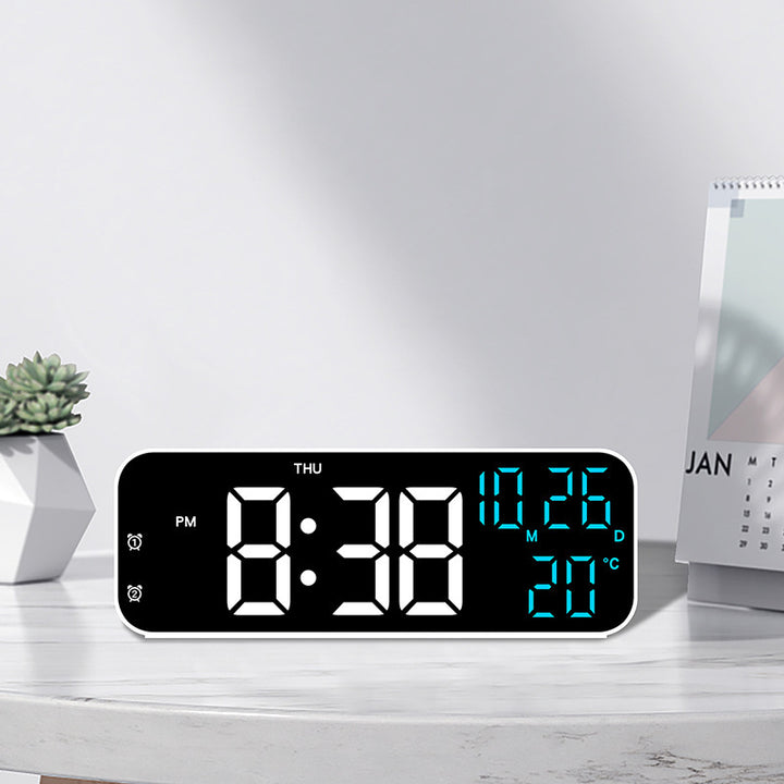 Digital Alarm Clock with Large LED Display and Weather Function Bowlift