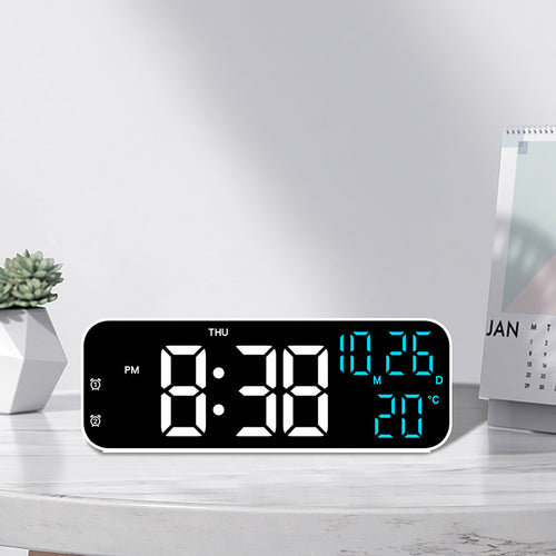 Digital Alarm Clock with Large LED Display and Weather Function Bowlift