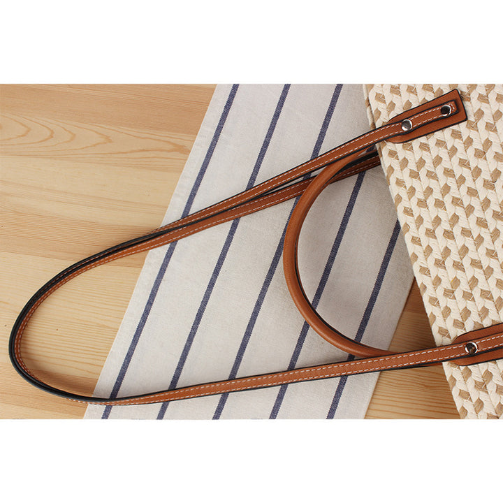 Spacious Shopping Bag Made from Handwoven Natural Material Bowlift
