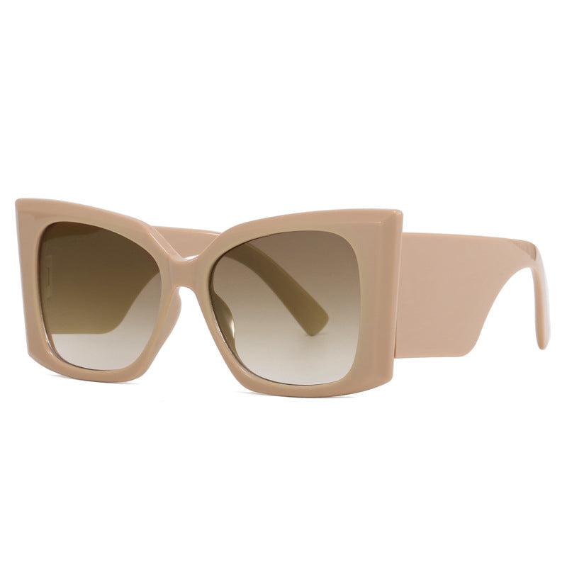 Women fashionable oversized sunglasses with geometric frame Bowlift