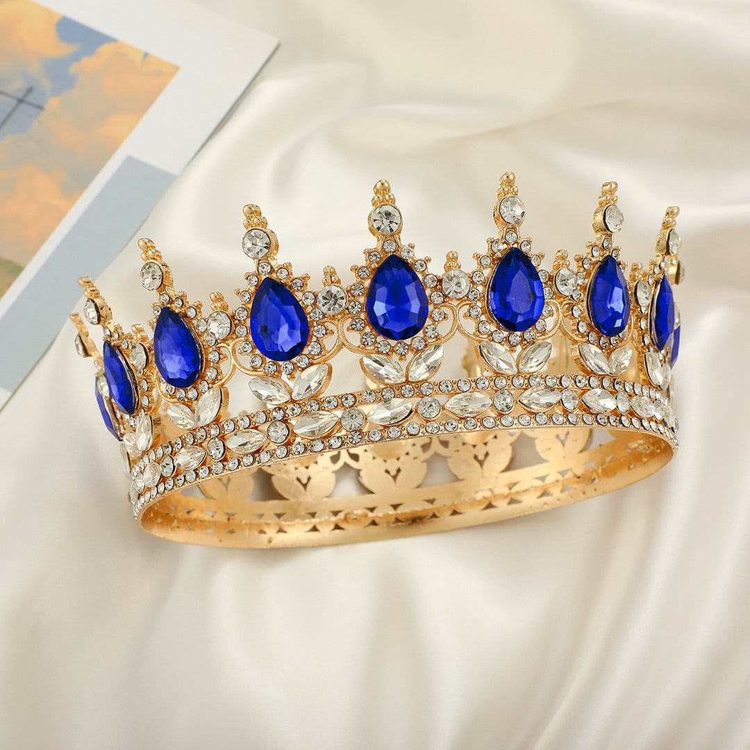 Ladies Luxurious Festive Crown with Shining Gemstones Bowlift