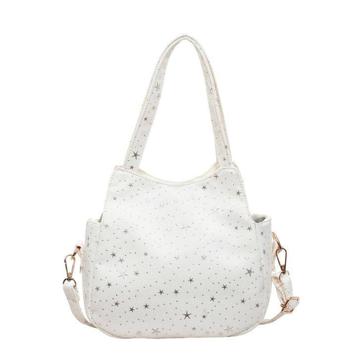 WoStar-Patterned Canvas Hobo Bag Bowlift