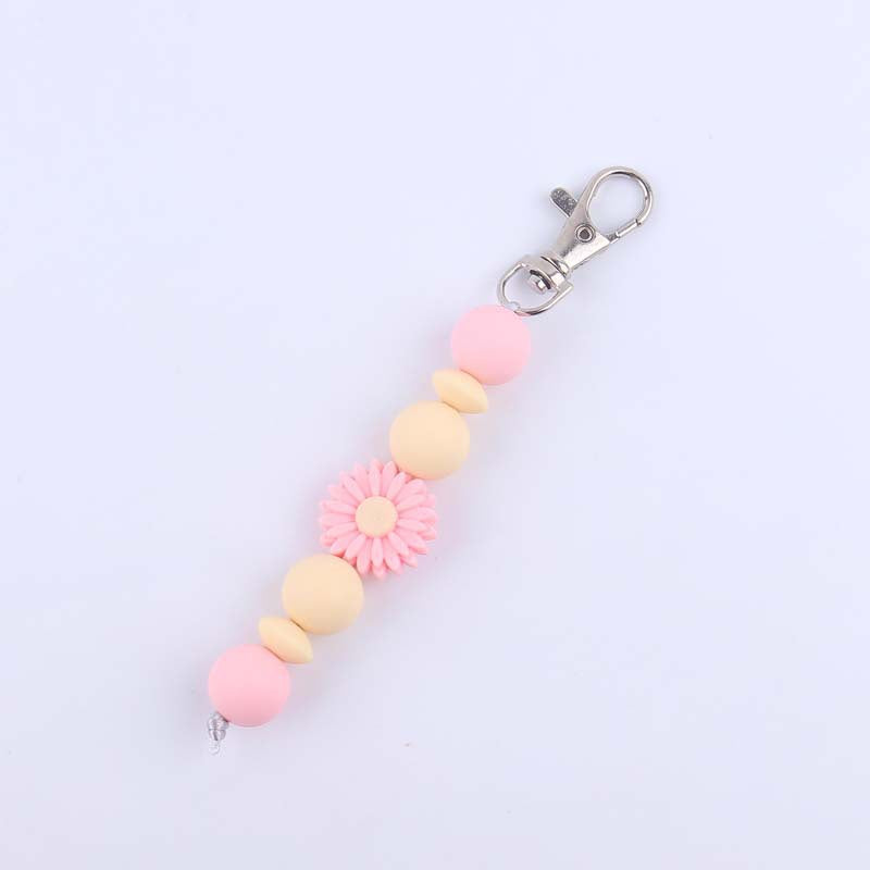 Decorative Silicone Beaded Keychain Holder Bowlift