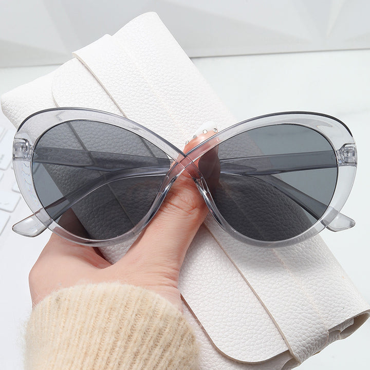 Women Cat-Eye Sunglasses with Mirrored Lenses Bowlift