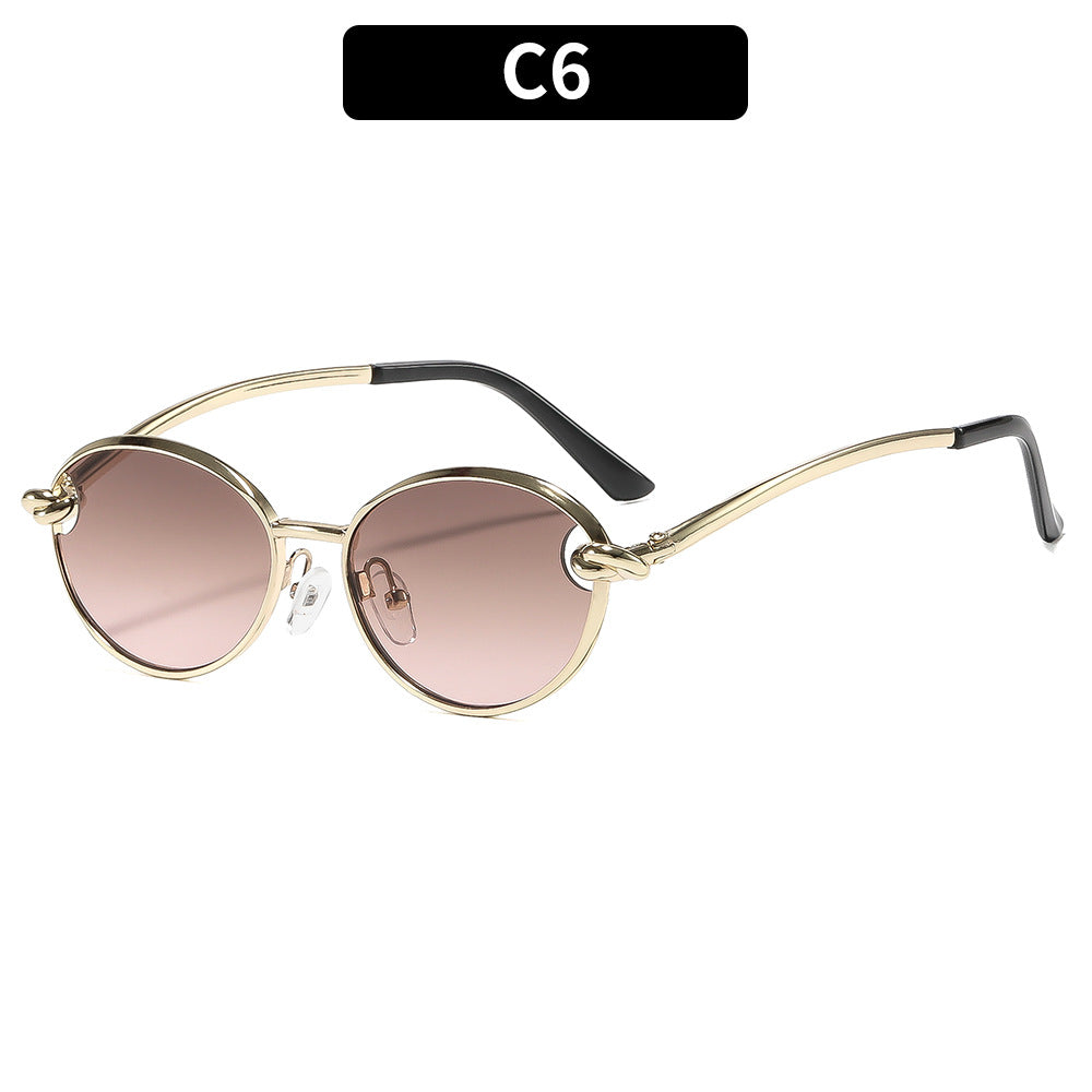 Elegant Round Frame Sunglasses  1787664225