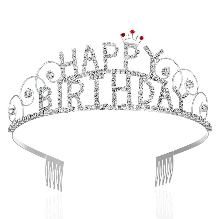 Women's Decorative Hair Crown with Birthday Inscription Bowlift