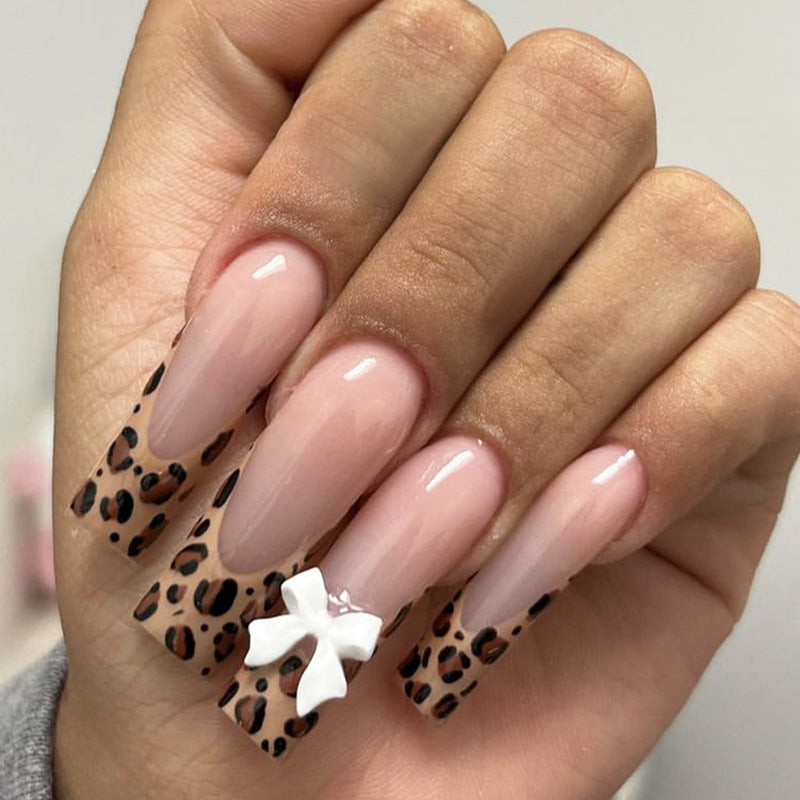 Artistic Leopard Print Press-On Nails Bowlift