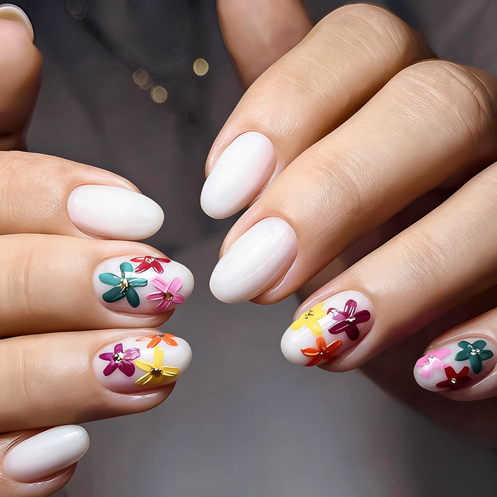 Floral Embellished Nail Art Set Bowlift