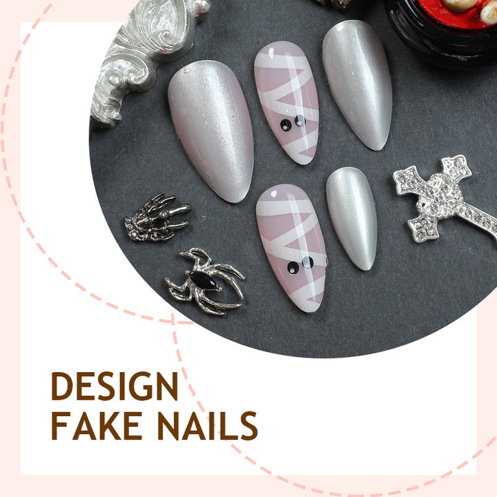 Nail set with creative ballet designs Bowlift