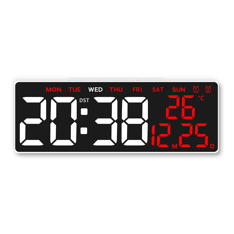 Digital alarm clock with large, clear LED display and temperature display Bowlift