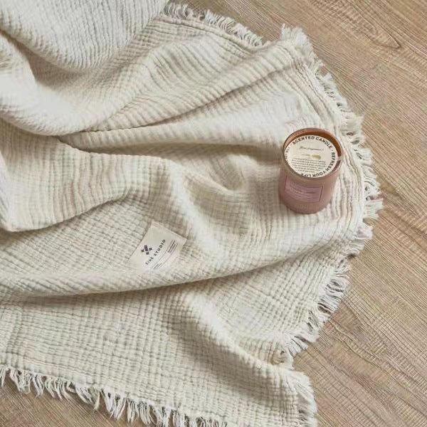 Women's cozy waffle textured blanket Bowlift