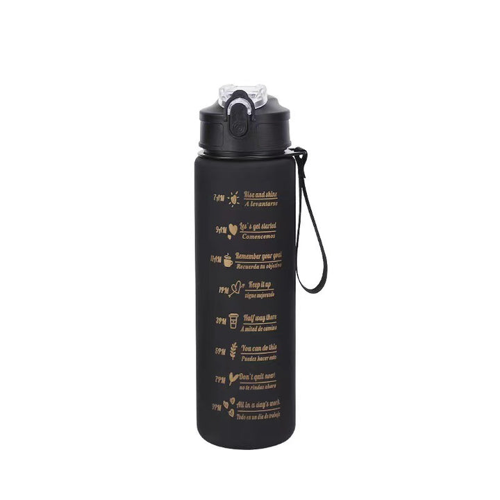 Women's Motivational Water Bottle with Time Markers Bowlift
