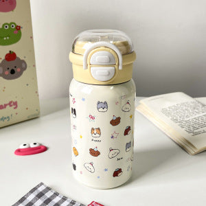Ladies water bottle with cute animal motifs and safe closure system Bowlift