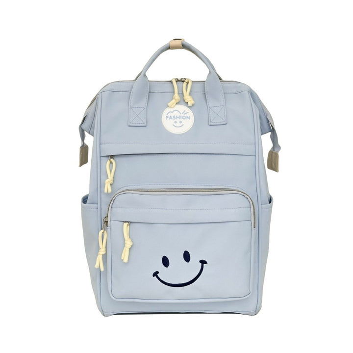 Trendy Multi-Pocket Smiley Face Backpack Bowlift