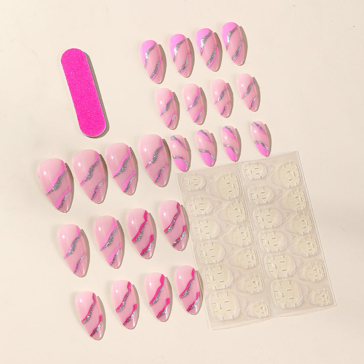 Stylish Glittery Stiletto Nail Art Bowlift