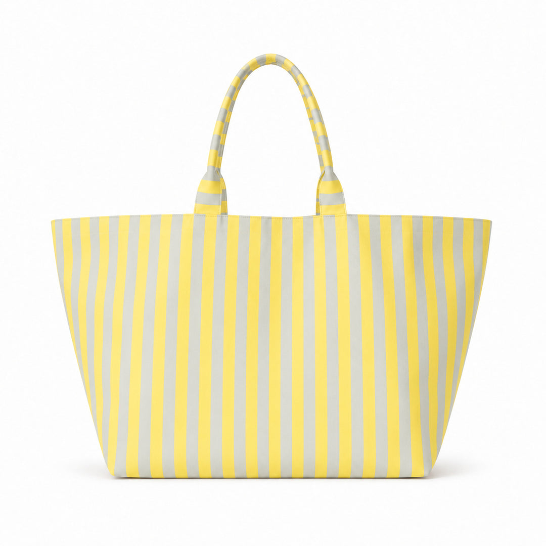 Beach bag with width, water-repellent stripes Bowlift