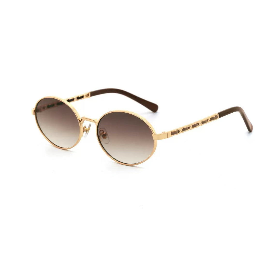 Women's elegant round sunglasses with luxurious frame and comfortable temples Bowlift